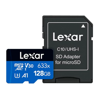 Cartão de Memória Microsd Lexar 128gb Micro Sdxc 100Mbs e Adapt