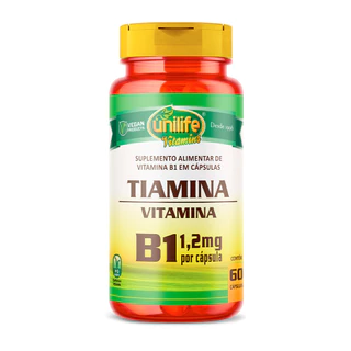 Vitamina B1 Tiamina 500mg Unilife 60 Cápsulas