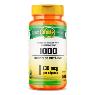 Iodeto de Potássio 130mcg Unilife Iodo 60 Cápsulas
