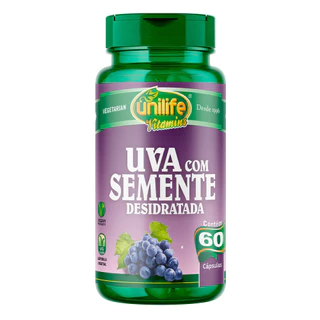 Resveratrol Uva Semente Desidratada Unilife 60 Cápsulas