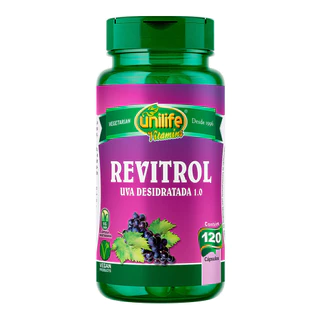 Revitrol 500mg Unilife Uva Desidratada 120 cáps