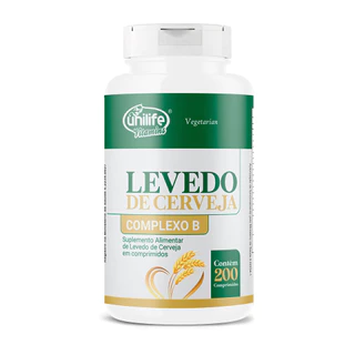 Levedo De Cerveja + Complexo B 450mg Unilife 200 Comps