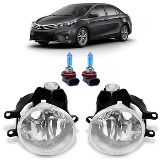 Kit Par Farol de Milha Auxiliar + Par Lâmpada H11 Corolla 2015 2016