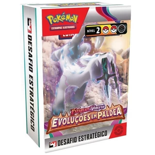 Box Pokémon Pré Release Desafio Estratégico + 100 protetores de cards