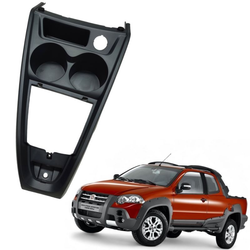 Moldura Console Central Fiat Strada Adventure 2008 2009 2010 2011 2012 ...