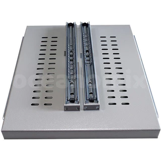 Bandeja Movel Deslizante 600 Mm Preta Para Rack 19