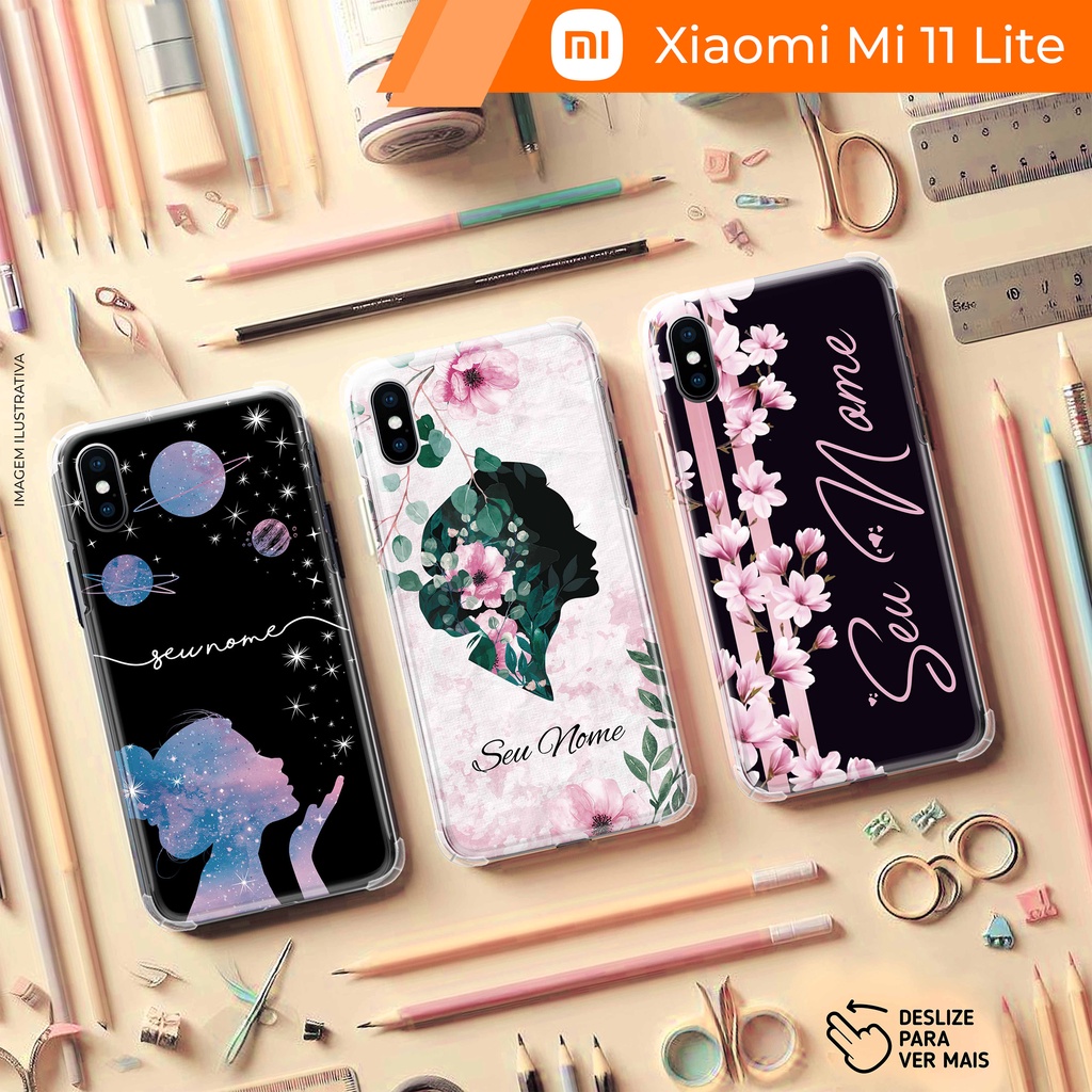 Capa Capinha - Xiaomi Mi 11 Lite - Personalizada com Nome e Letra inicial