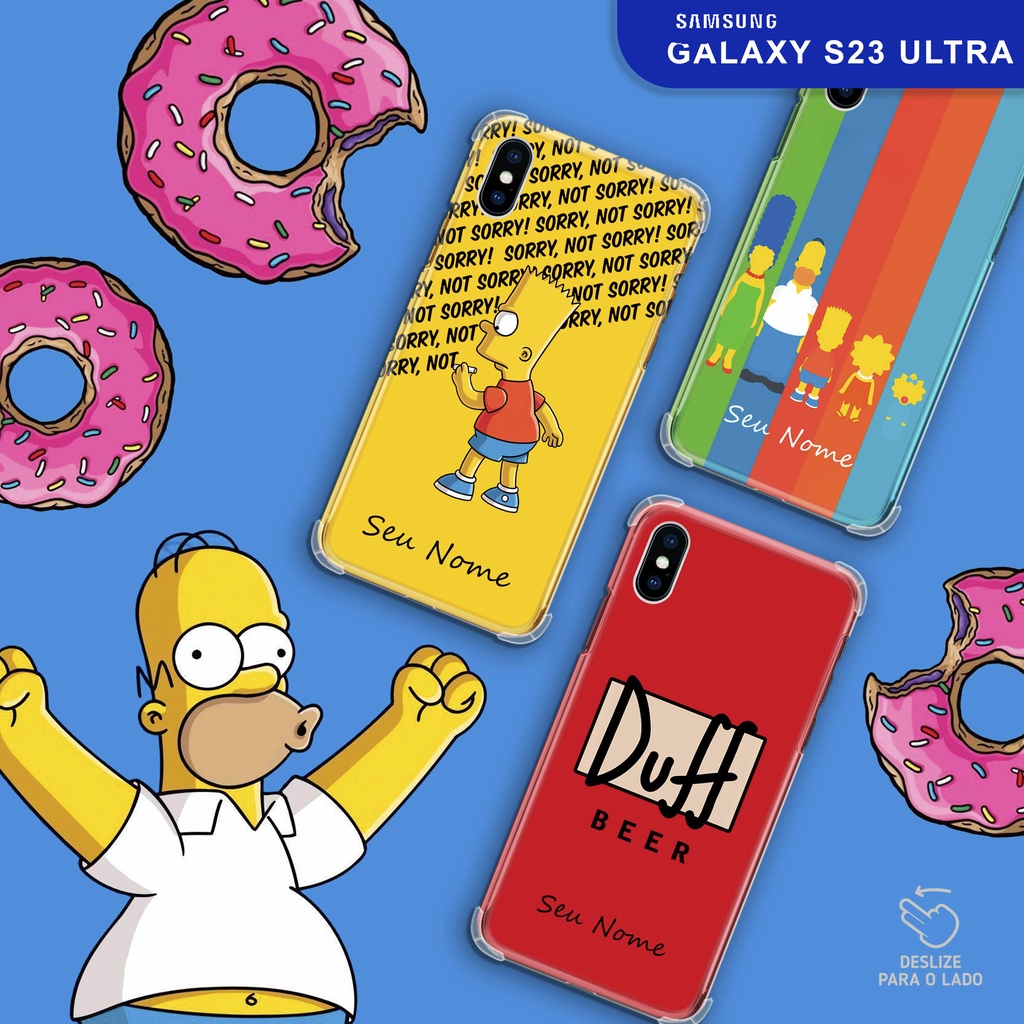 Capa Capinha - Samsung Galaxy S23 Ultra - Simpsons Personalizado