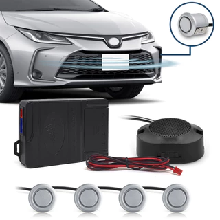 Kit Sensores Dianteiros Prata Fiat Argo 2017 2018 2019 2020 Estacionamento Frontal Frente Aviso Sonoro