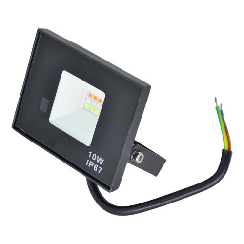 Refletor Led 10w RGB Colorido Com 16 Cores + Controle Premium Ip66 Aaatop