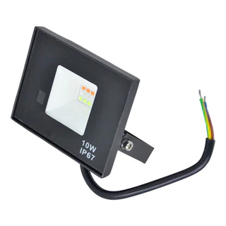 Refletor Led 10w RGB Colorido Com 16 Cores + Controle Premium Ip66 Aaatop