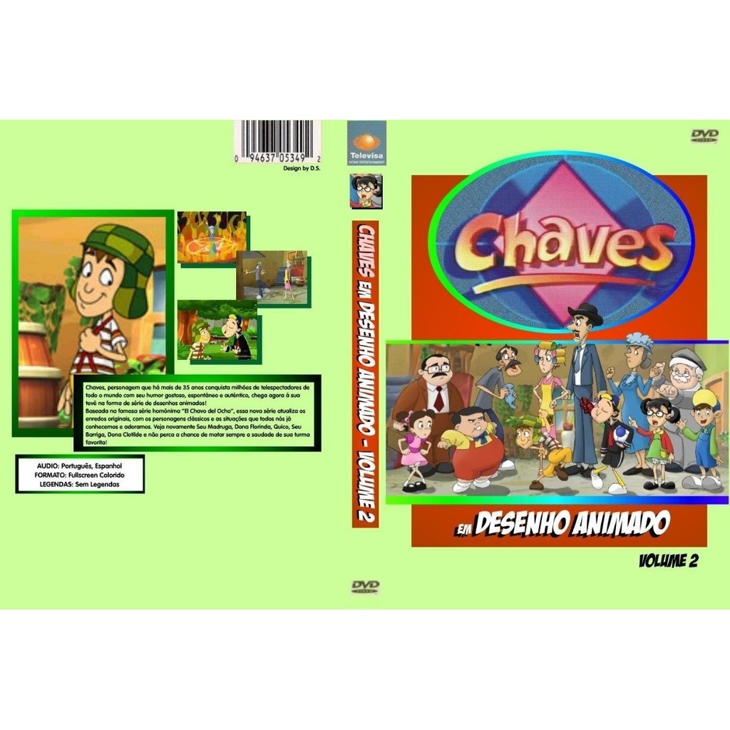 Chaves versão Desenho Animado a 2 e 3 temporadas completas com box! |  Shopee Brasil