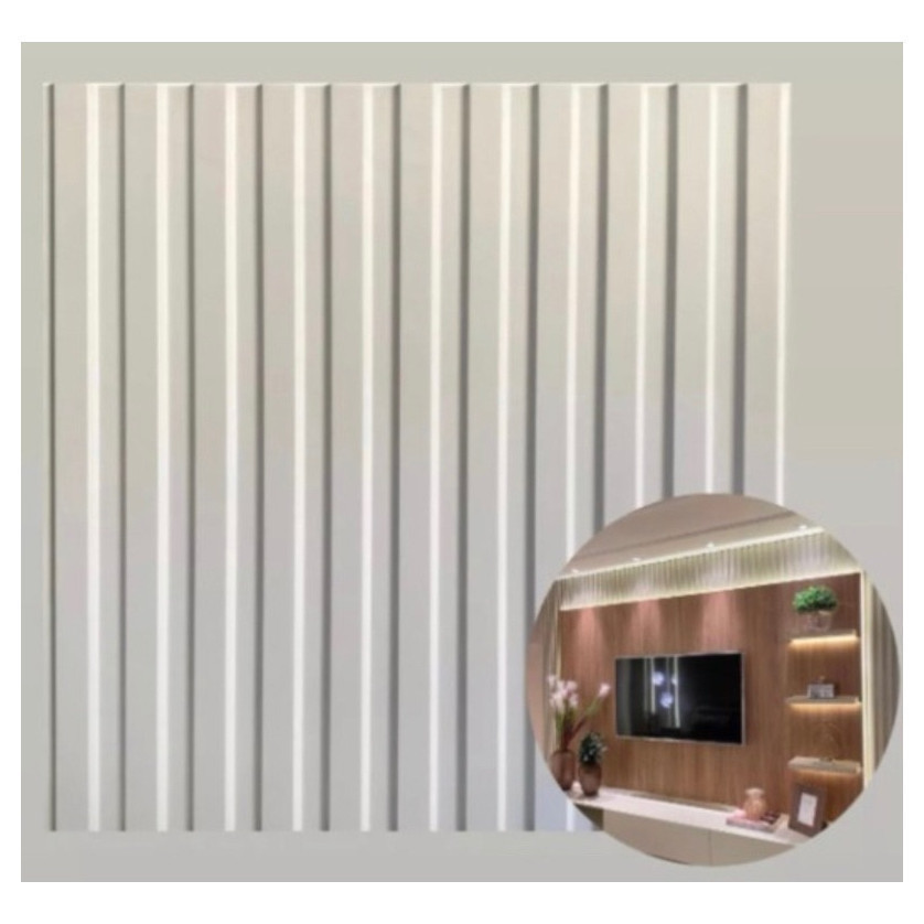 100 Placas 3D - Decoração para Parede - Modelo Ripado 50x50cm | Shopee ...