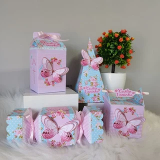 kit tema jardim encantado personalizado acompanha tag borboleta e TAG com nome e idade