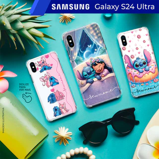 Capa Capinha - Samsung Galaxy S24 Ultra - Lilo e Stitch Personalizada com Nome