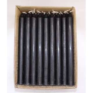 100 Velas Palito 19 Cm Preta 100% Parafina Pura