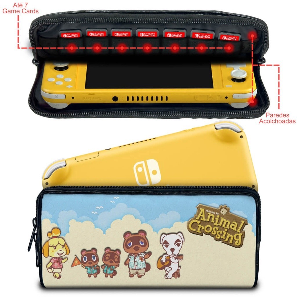 Case Para Nintendo Switch Lite Bolsa Estojo Animal Crossing