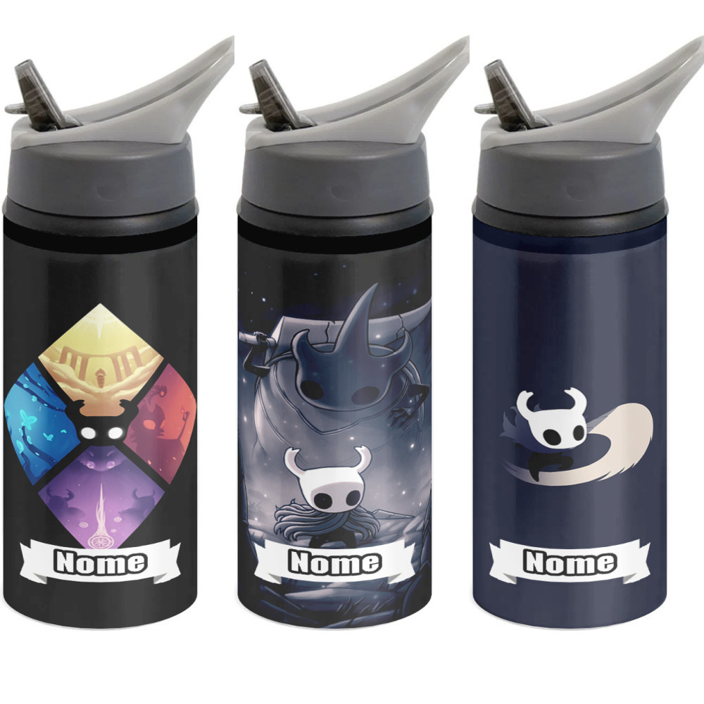 Garrafa Squeeze Hollow Knight Alumínio Personalizada Garrafinha Copo