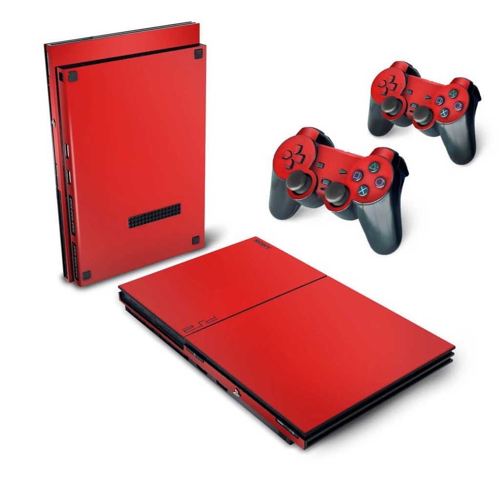 Skin PS2 Slim Adesivo - Vermelho | Shopee Brasil