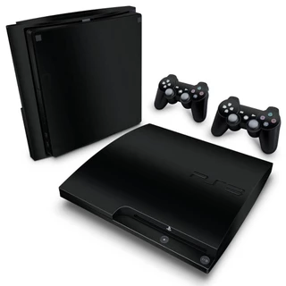 Skin PS3 Slim Adesivo - Preto Black Piano