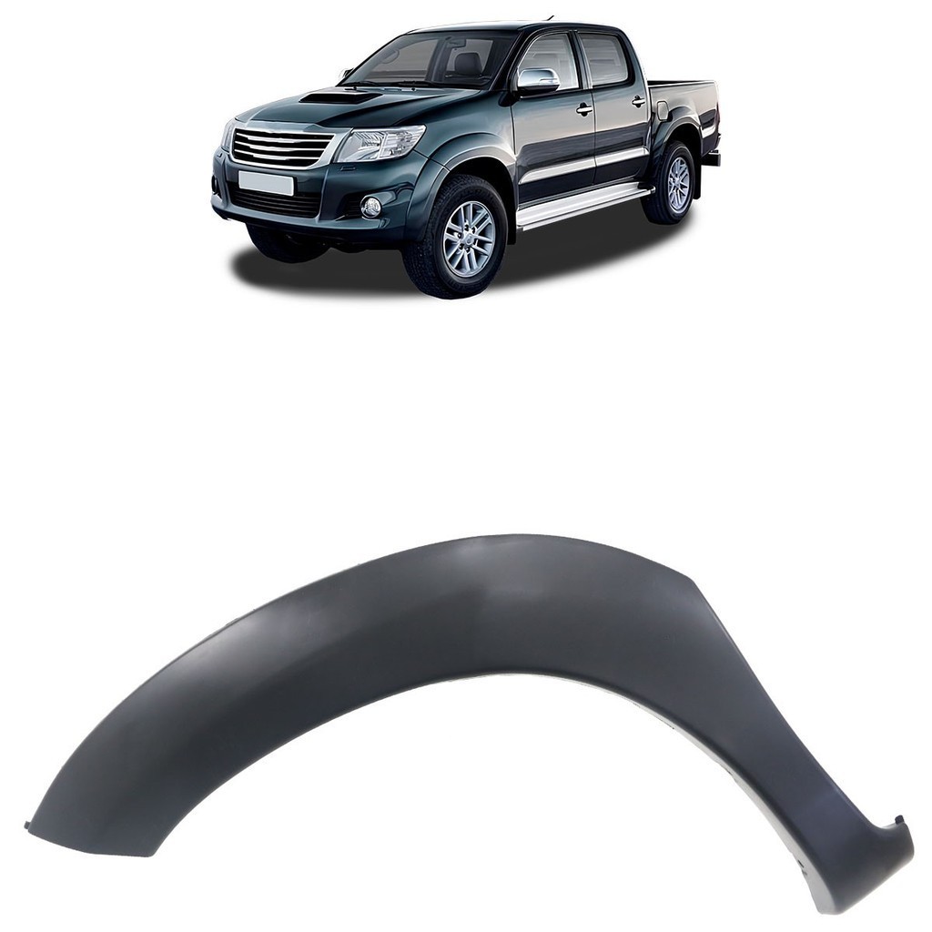 Moldura Paralama Hilux 2012 2013 2014 2015 Parachoque Dianteiro Preto ...