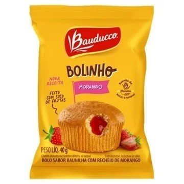 Bolo Bauducco Recheio de Morango com 16 Un Bolinho