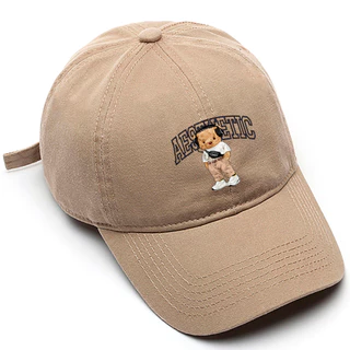 Boné de beisebol Masculino Preto Bege Branco Urso Awsthetic Tamanho Único
