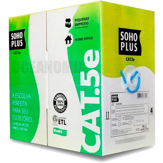 Cabo Rede Lan Utp Sohoplus Furukawa Cat5e Rolo 50mts Azul Furukawa