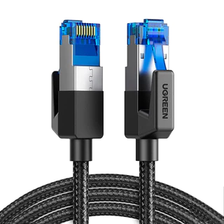 Cabo de Rede Rj45 Ugreen Cat8 F/FTP Macho 2 Metros Preto