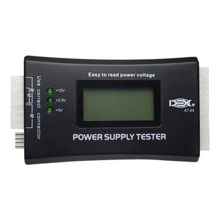 Testador De Fonte Lcd Digital Alimentação Atx 20/24 Pinos
