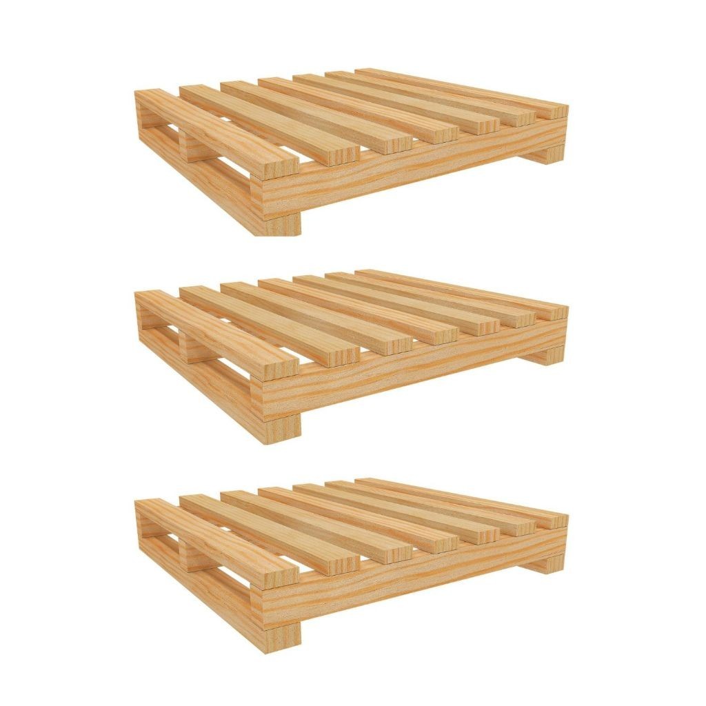 Madeira Pinus Resistente 100X80 3 Pçs