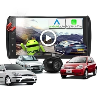 Combo Kit Central Multimidia Android MP5 7 polegadas + Camera de ré + Moldura Ford Ka Focus Escort em Oferta na Shopee