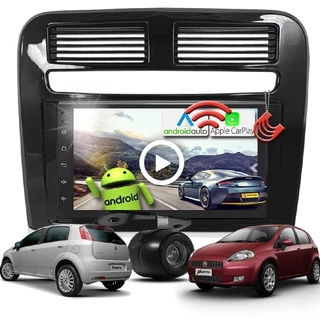 Combo Kit Central Multimidia MP5 Android + Camera de ré + Moldura Black Piano Punto 2007 Até 2012 em Oferta na Shopee