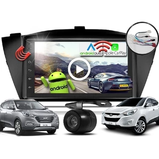 Combo Kit Central Multimidia MP5 Android + Camera ré + Moldura + Chicotes Hyundai Ix35 2010 a 2022 em Oferta na Shopee