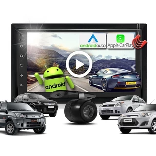 Combo Kit Central Multimidia Android MP5 7 polegadas + Camera de ré + Moldura Ford Fiesta Ecosport em Oferta na Shopee