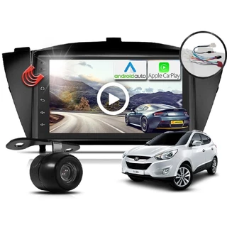Kit Central Multimidia MP5 + Camera ré + Chicote + Moldura Ix35 2010 a 2022 AndroidAuto CarPlay em Oferta na Shopee