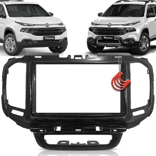 Moldura Painel 2 Din Central Multimidia Dvd Mp5 Black Piano Fiat Toro em Oferta na Shopee
