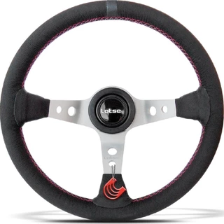 Direção Volante Cinza Claro Prata Esportivo Tunning Sport Universal Couro Natural Lotse GTI GTI-PR em Oferta na Shopee