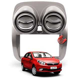 Moldura De Painel 2 Din Multimidia Dvd Mp5 Gran Siena Cinza em Oferta na Shopee