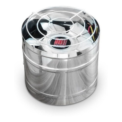 Exaustor 20cm Alta Vazão Para Churrasqueiras Coifas- Inox