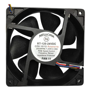 Cooler Microventilador Ventoinha 120mm Nework Microventilador 24v 120x120x38mm 4 FIOS