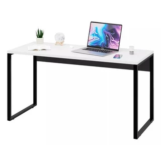 Mesa de Estudo Industrial mdf de 90cm x 75cm x 50cm branco Escrivaninha Maclavi Móveis