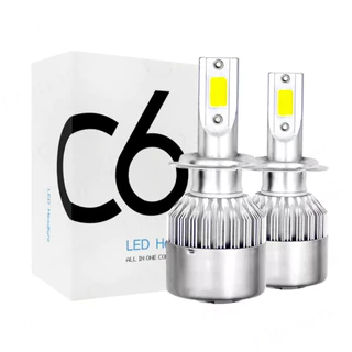 Par Lâmpada Automotiva H7 Led super forte Carro Farol C6