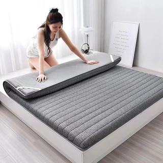 Colchão Pillowtop de espuma com memória dobrável com látex para evitar pressão - cinza
