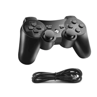 Controle sem fio PS3 compatível com Playstation 3, joystick Bluetooth sem fio com cabo carregador
