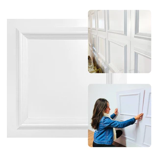 Revestimento Placa Boiserie Clássico Qualidade Premium Painel Decorativa PVC 50cm x 50cm