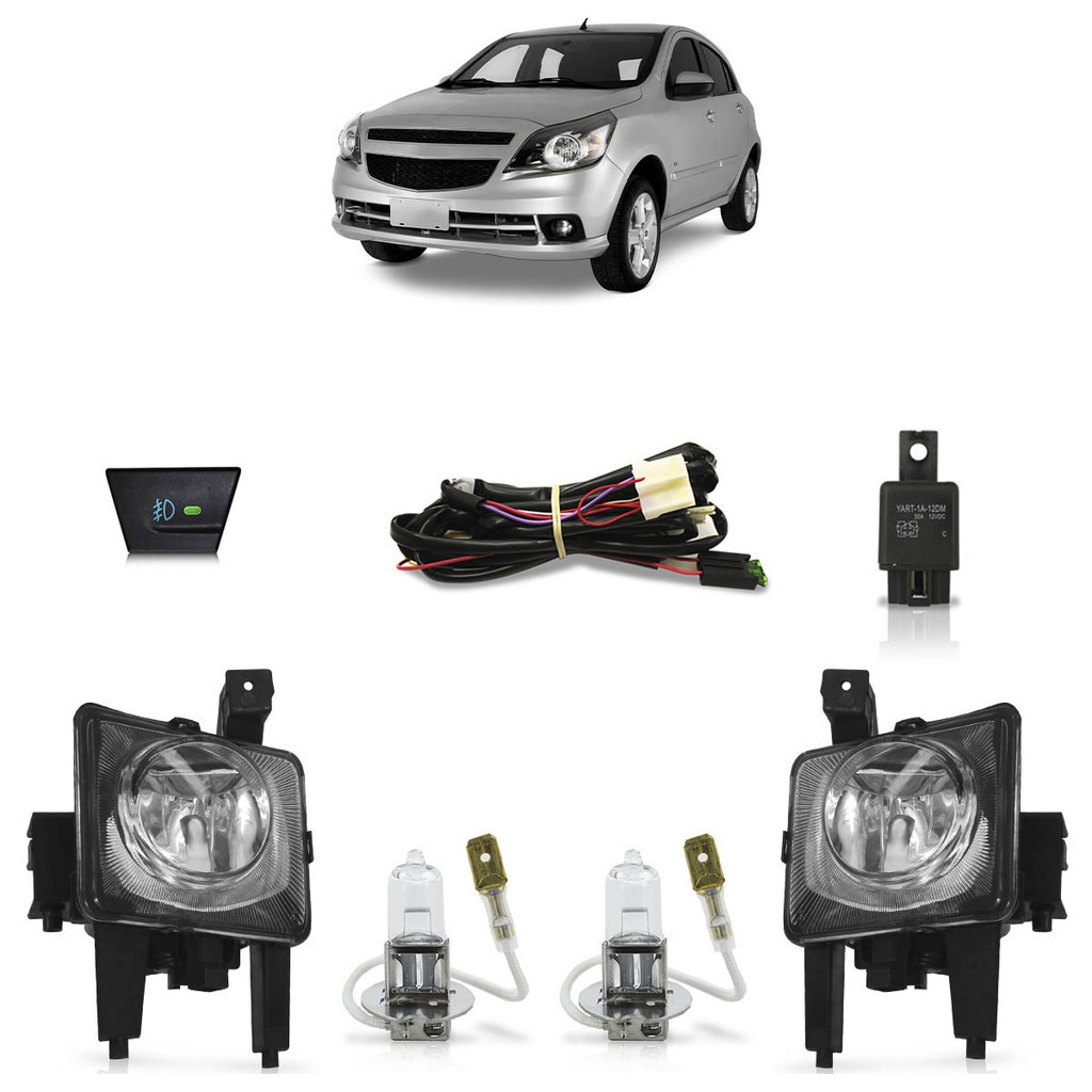 Kit Farol Milha Auxiliar Agile 2009 2010 2011 2012 2013 Montana G2 2011 ...