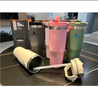 ENVIO IMEDIATO - Garrafa Tumbler De Aço 900 ML Inoxidável Com Tampa s Flip Lids À Prova De Vazamentos Canecas De Café Para Estudantes Garrafas De Água Crianças Presentes De Aniversário TOP