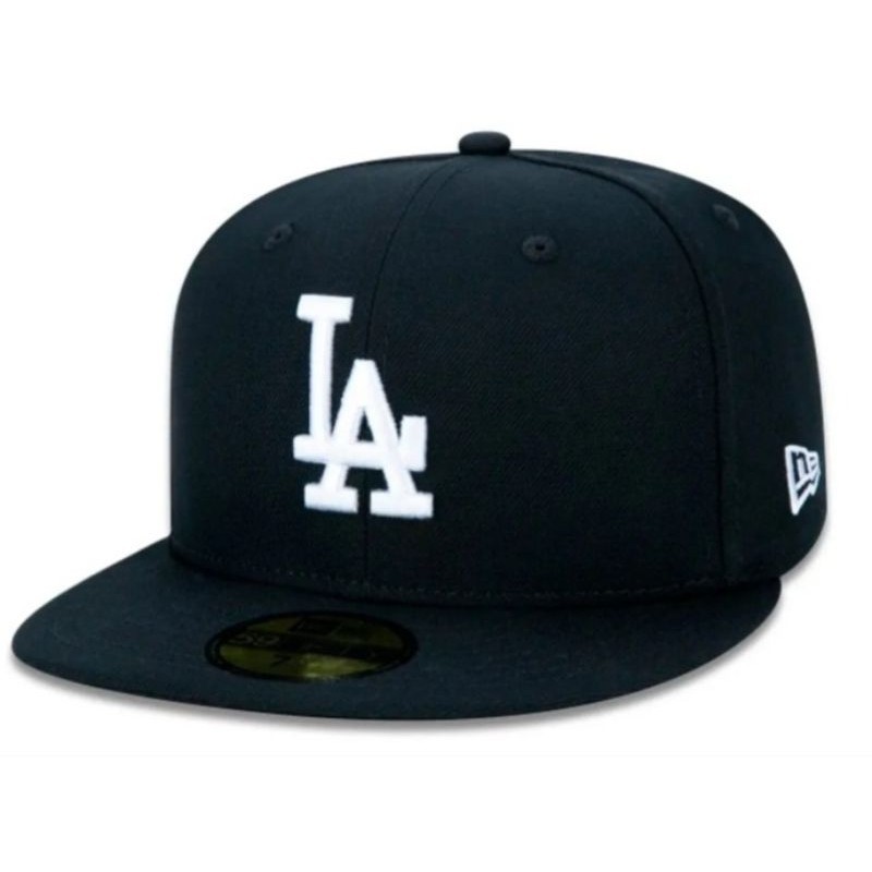 Boné LA Fechado Beisebol Aba Reta MLB Ajustável Los Angeles