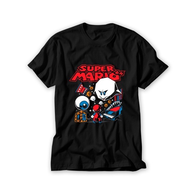 Camiseta Gamer Super Mario Bros 64 Ghost Castle Luigi | Shopee Brasil